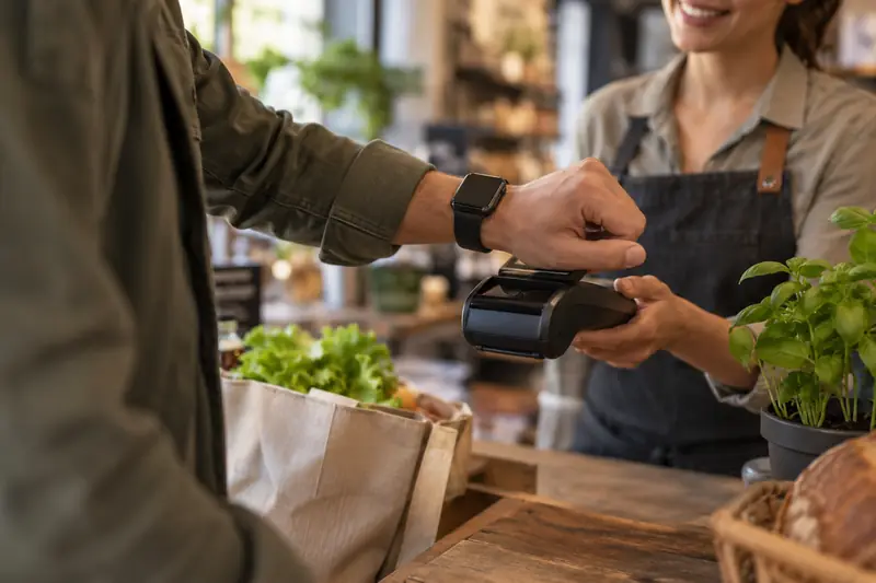 Redaktionelle Illustration: Kreditkarten mit Google Pay